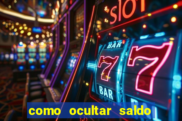 como ocultar saldo na betfair